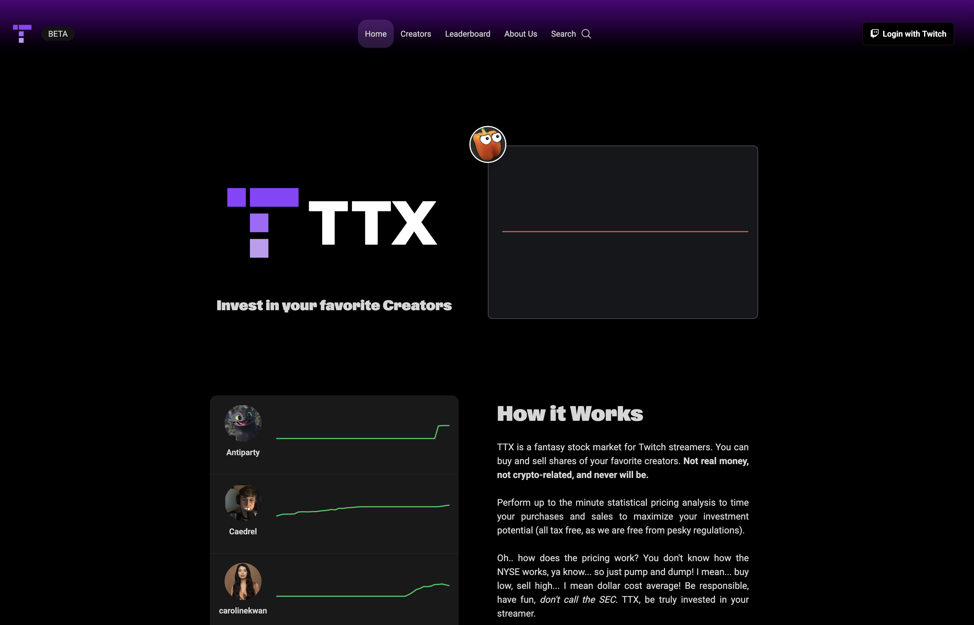 TTX - Fantasy Trading Platform
